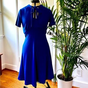 Retro Rockabilly Blue Dress Size M